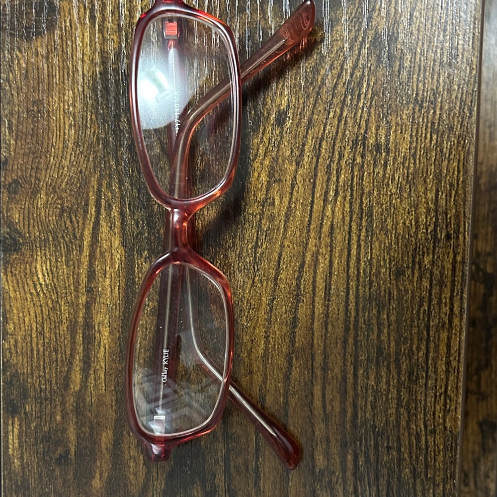 Red Rectangular Glasses